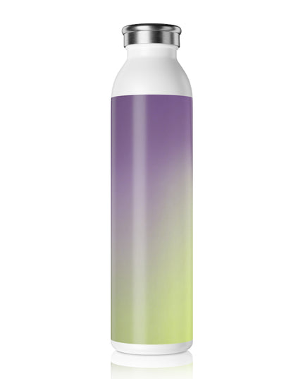 Purple Golden Fade Slim Water Bottle, 20 oz White