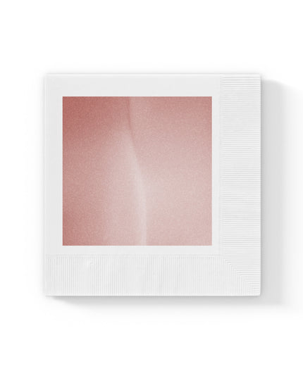 Rose Red Fade White Coined Napkins, 6.5" x 6.5"