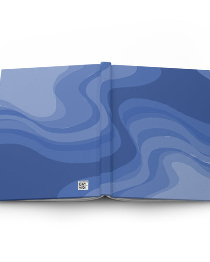 Deep Blue Wavey 5.75" x 8" Hardcover Journal Matte with 150 lined pages