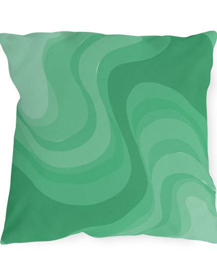 Mint Green Wavey 18" x 18" Outdoor Pillow