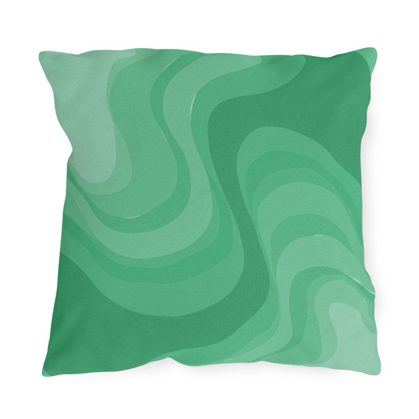 Mint Green Wavey 18" x 18" Outdoor Pillow