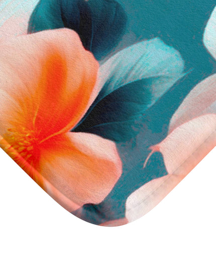 Orange Blossom Floral Bunch 34" x 21" Bath Mat