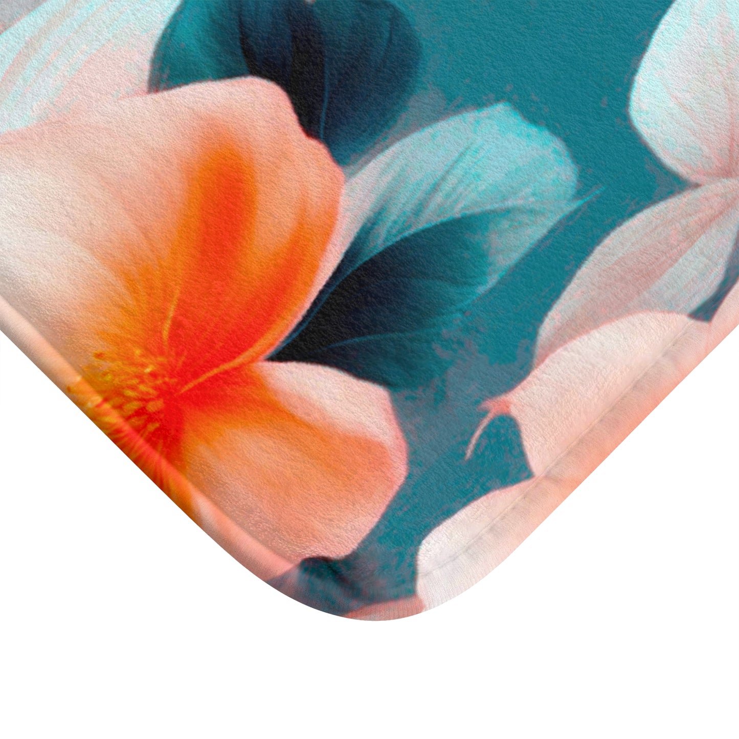 Orange Blossom Floral Bunch 34" x 21" Bath Mat