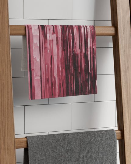 Striped Ruby Rally Towel, 11" x 18"