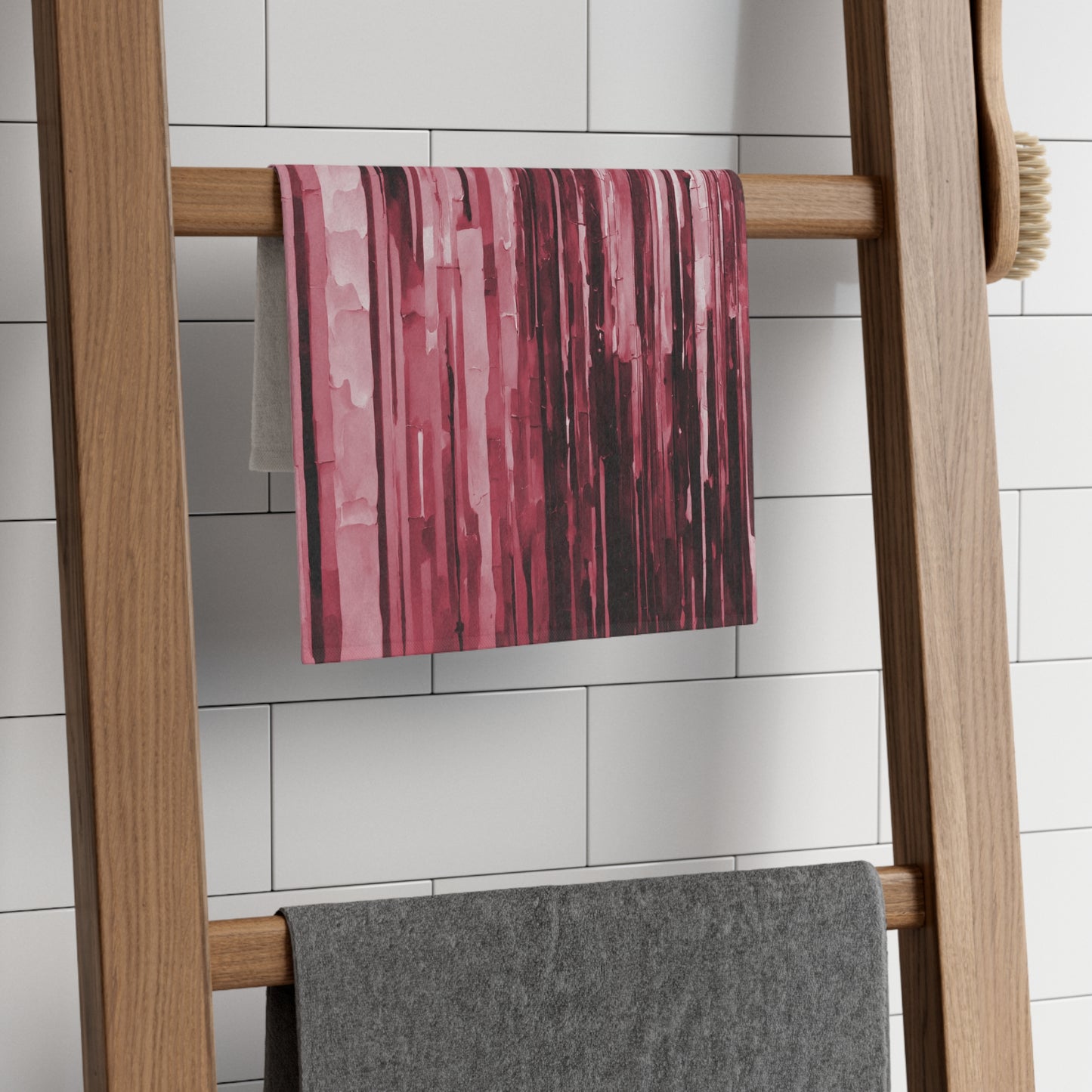 Striped Ruby Rally Towel, 11" x 18"