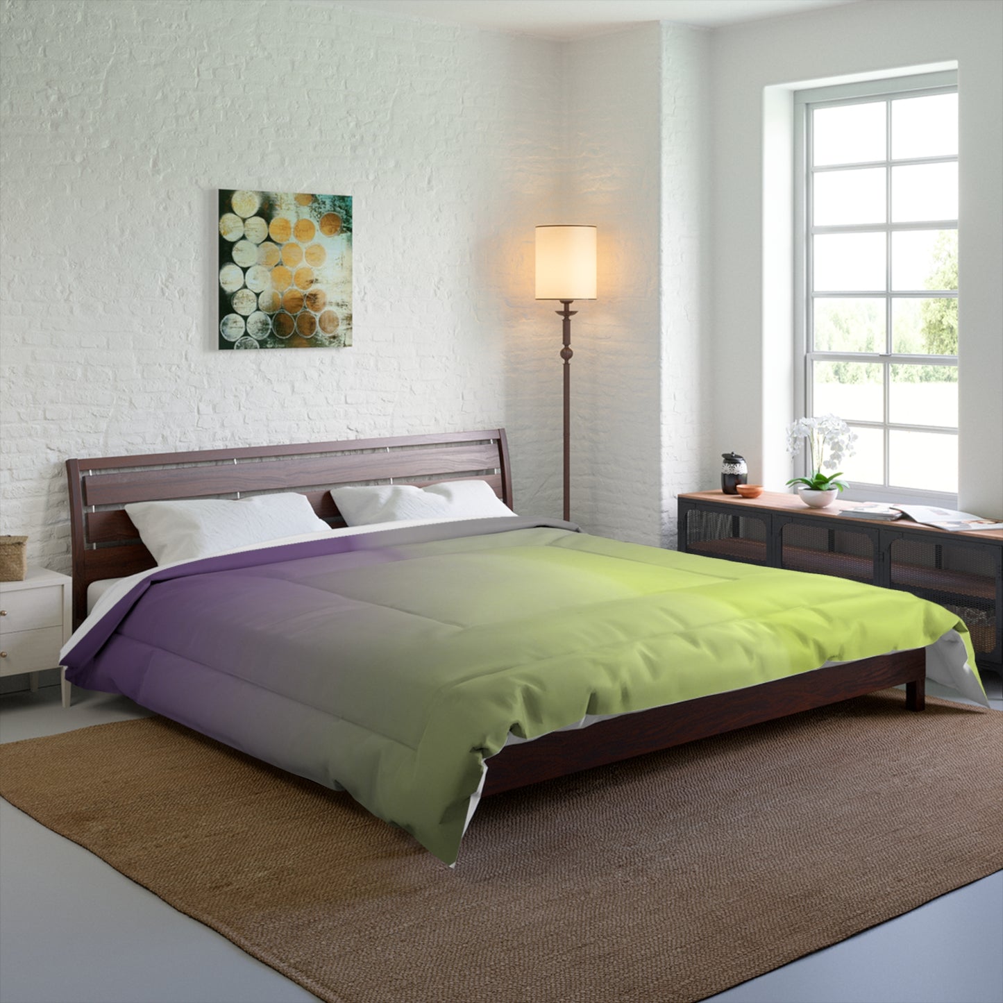 Purple Golden Fade 104" × 88" Comforter