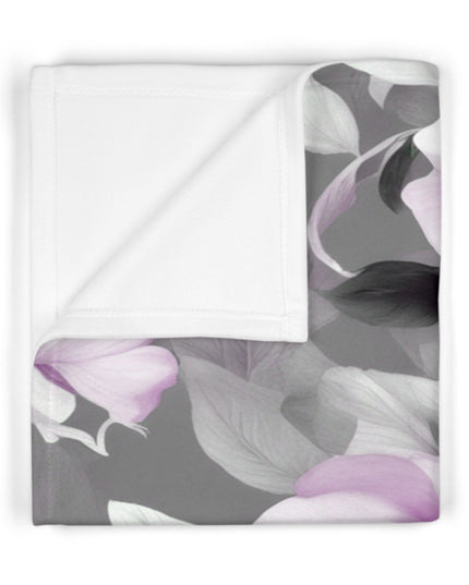 Purple Blossom Floral Bunch Soft Fleece Baby Blanket, 30" x 40"