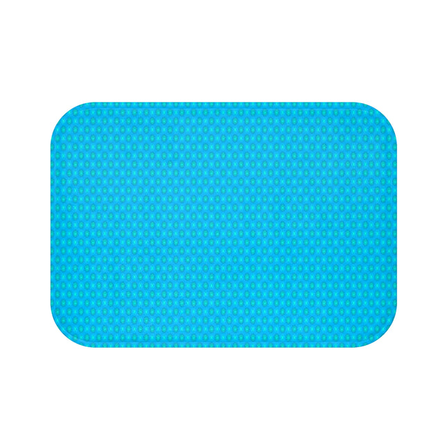 Blue Green Star-crossed Bodies 24" x 17" Bath Mat