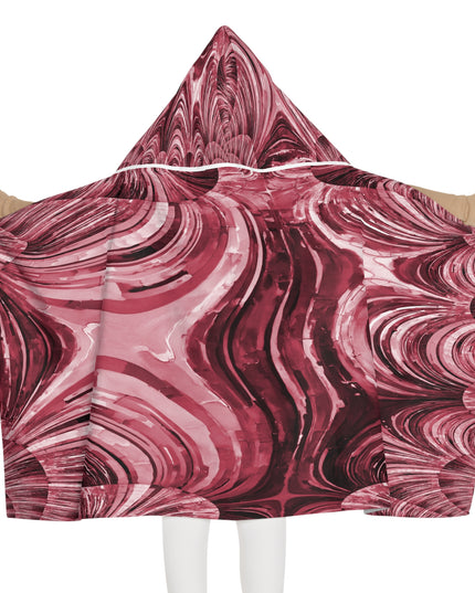 Uzi Spiral Ruby Youth Hooded Towel, 24" x 48"