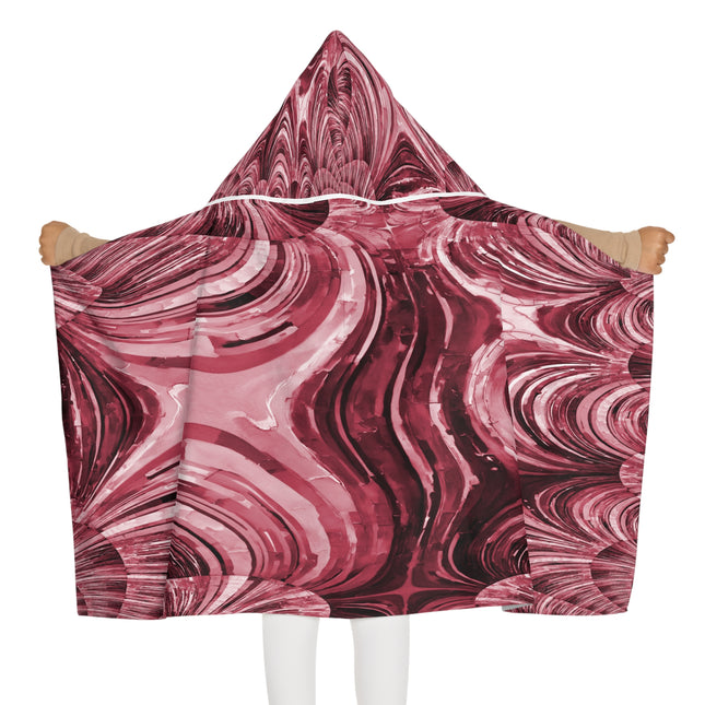 Uzi Spiral Ruby Youth Hooded Towel, 24" x 48"