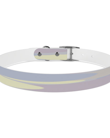 Pastel Soft Blue and Soft White Patches Extra Large Dog Collar