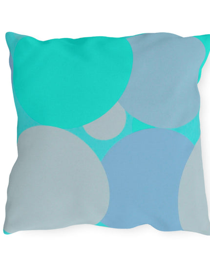 Pastel Tan and Tif Patches 18" x 18" Outdoor Pillows