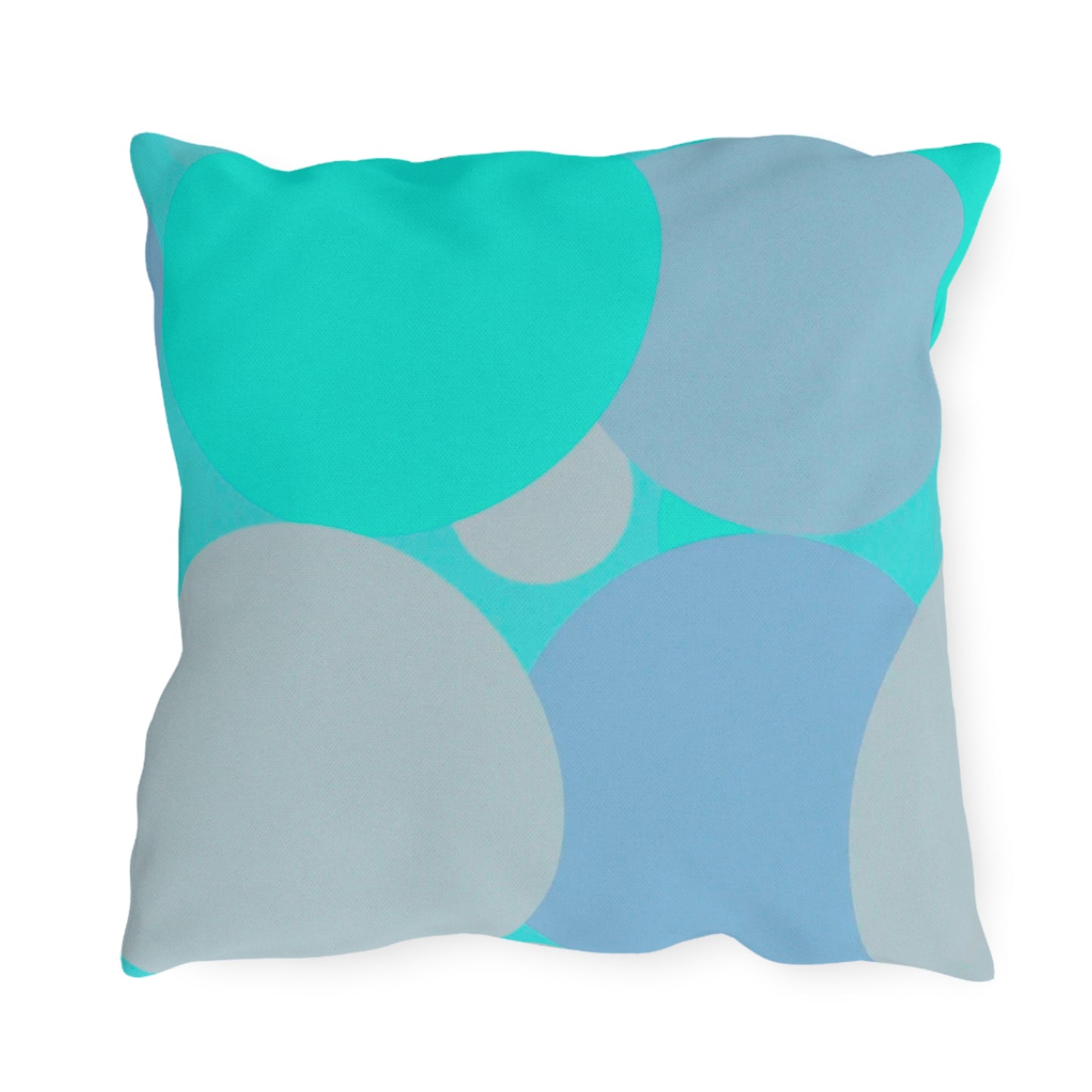 Pastel Tan and Tif Patches 18" x 18" Outdoor Pillows