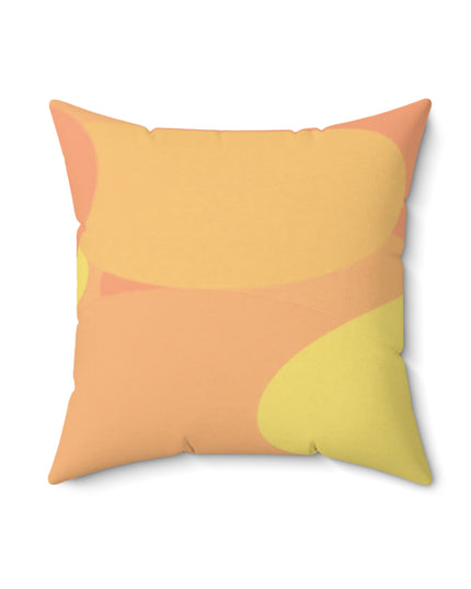 Pastel Bright Oranges Patches 18" x 18" Faux Suede Square Pillow