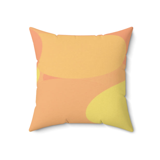 Pastel Bright Oranges Patches 18" x 18" Faux Suede Square Pillow