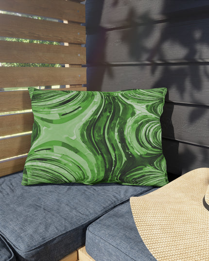 Uzi Spiral Mint Pastel 20" x 14" Outdoor Pillow