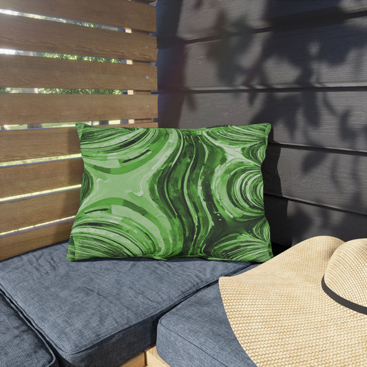 Uzi Spiral Mint Pastel 20" x 14" Outdoor Pillow