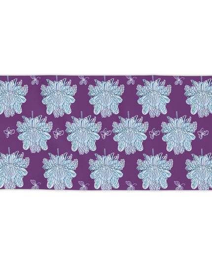Blue Floral Butterflies Beach Towel, 30" x 60"
