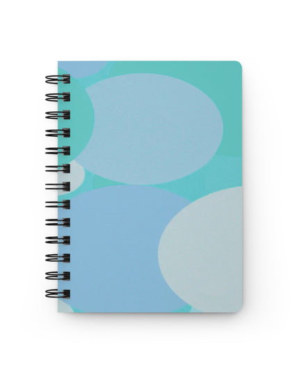 Pastel Tan and Tif Patches Spiral Bound Journal, 5" x 7" 150 pages