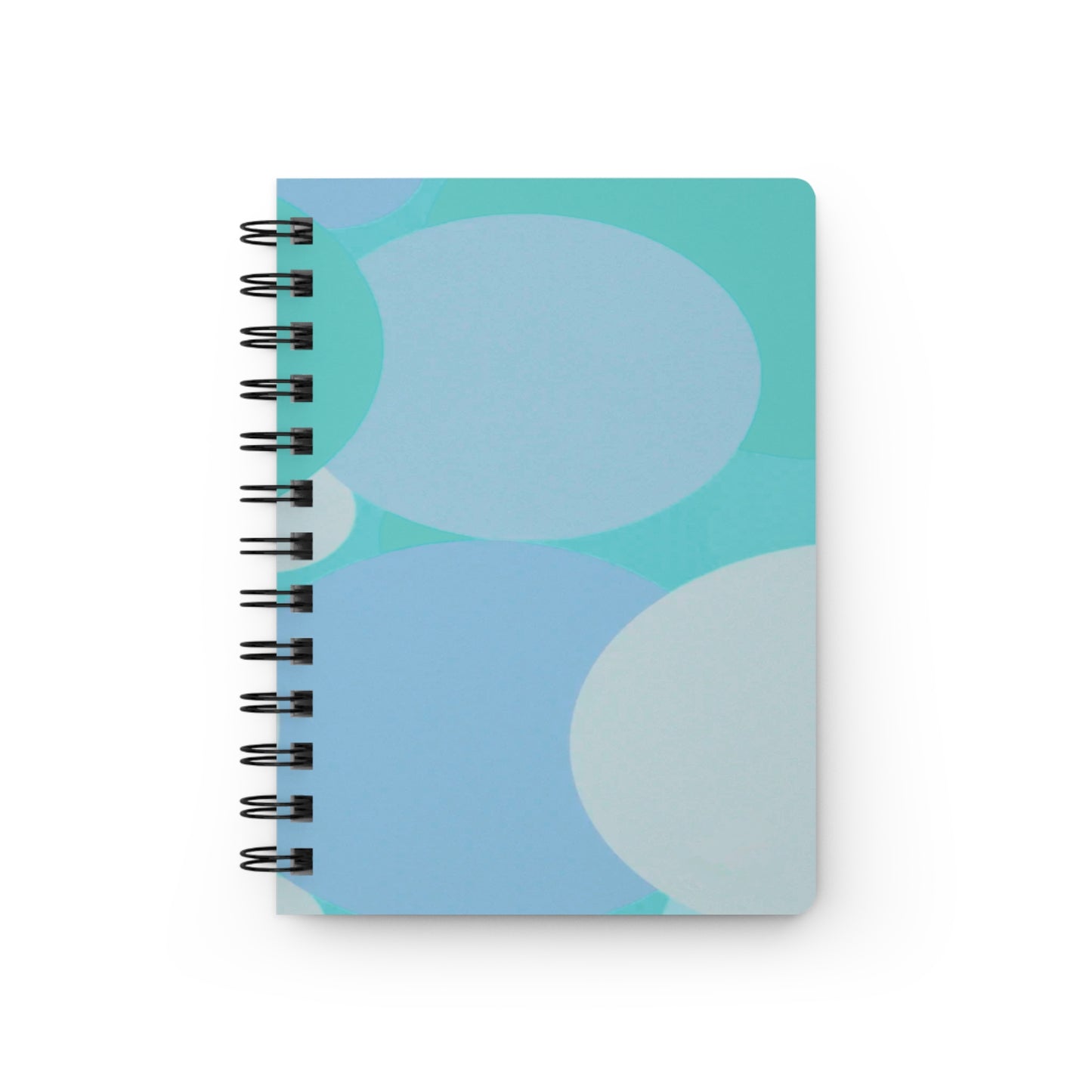 Pastel Tan and Tif Patches Spiral Bound Journal, 5" x 7" 150 pages