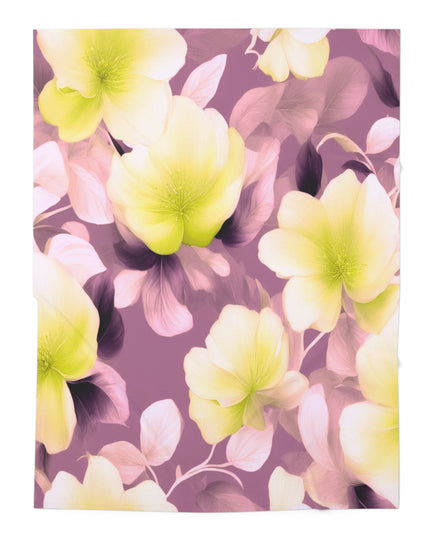 Lemon Blossom Floral Bunch Baby Swaddle 30″×40″ Blanket