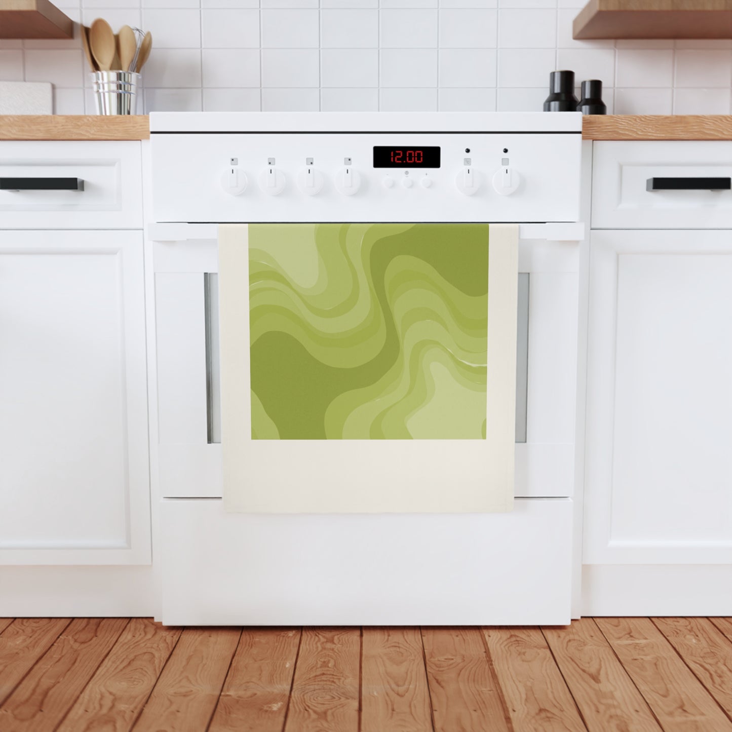 Lemon Wavey 19.6" x 27.5" Cotton Tea Towel