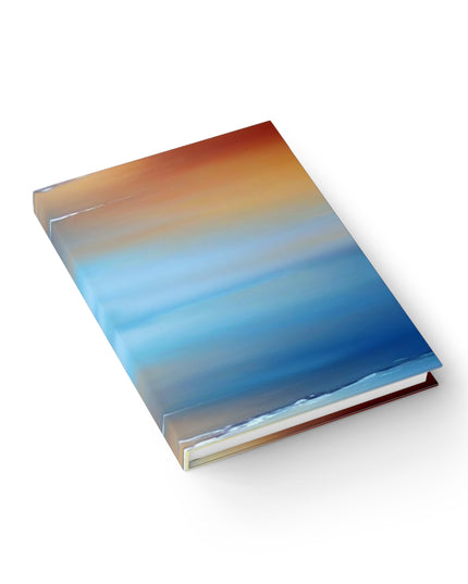 Blue Sea Red Orange Fog 5" x 7" Journal - 128 Ruled Line pages