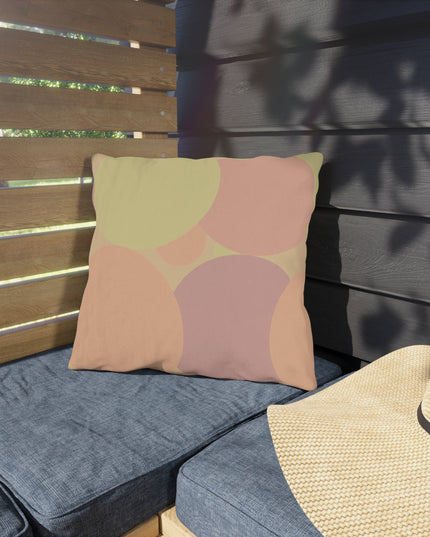Pastel Hot Peach Patches 16" x 16" Outdoor Pillow