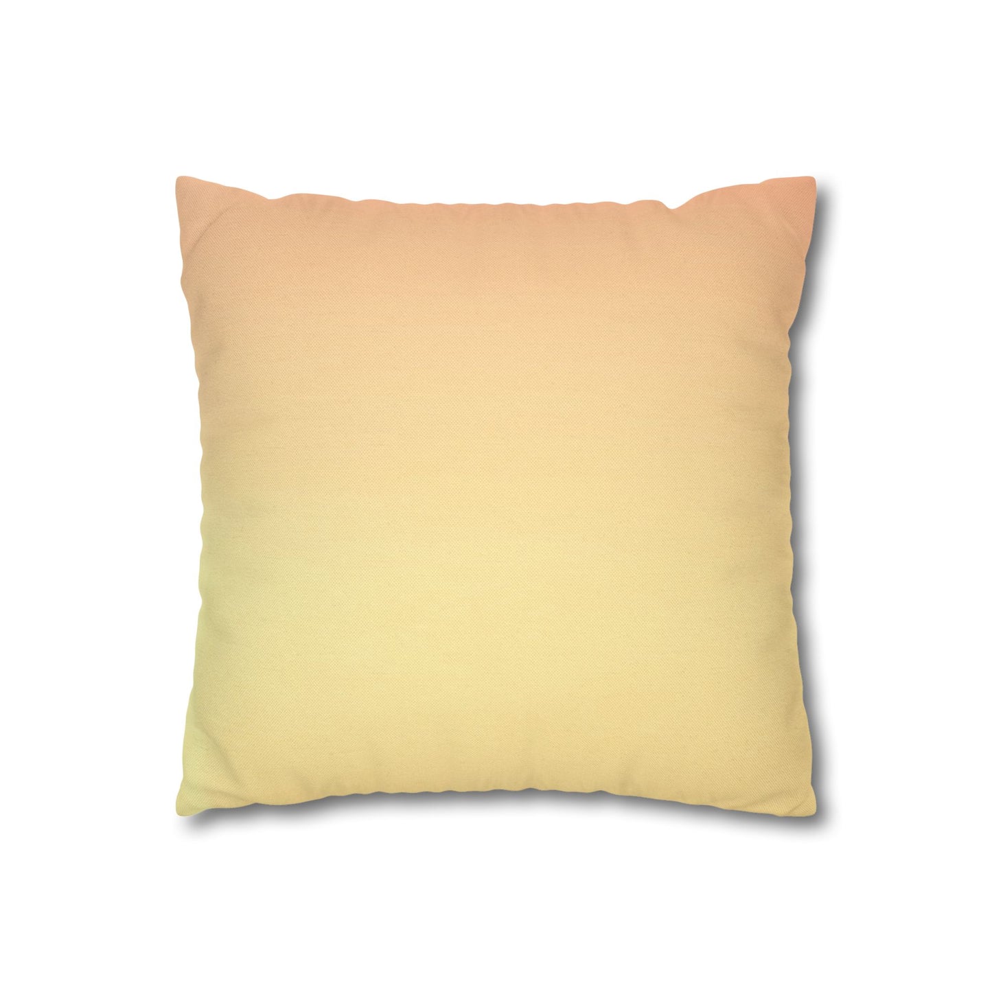 Hot Peach Fade Spun Polyester Square Pillowcase, 14" x 14"