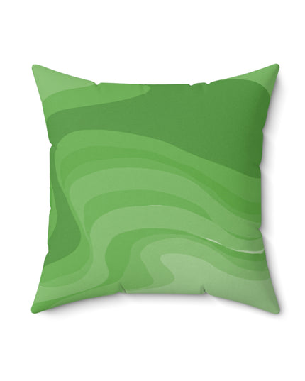 Greenie Meanie Wavey 18" x 18" Faux Suede Square Pillow