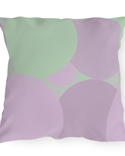 Pastel Lavender Purple and Soft Green Patches 20" x 20" Outdoor Pillows