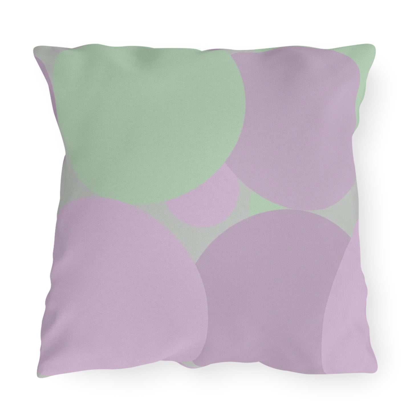 Pastel Lavender Purple and Soft Green Patches 20" x 20" Outdoor Pillows