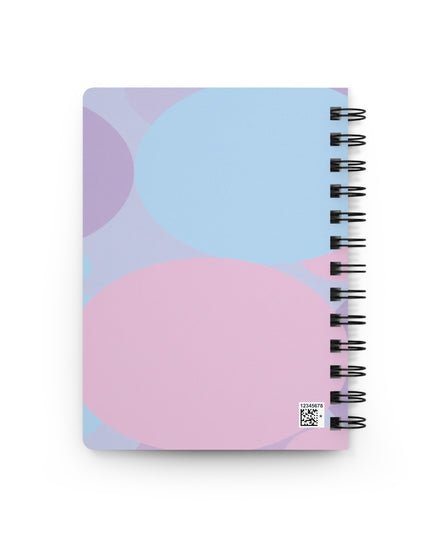 Pastel Purple and Mauve Patches Spiral Bound Journal, 5" x 7" 150 pages