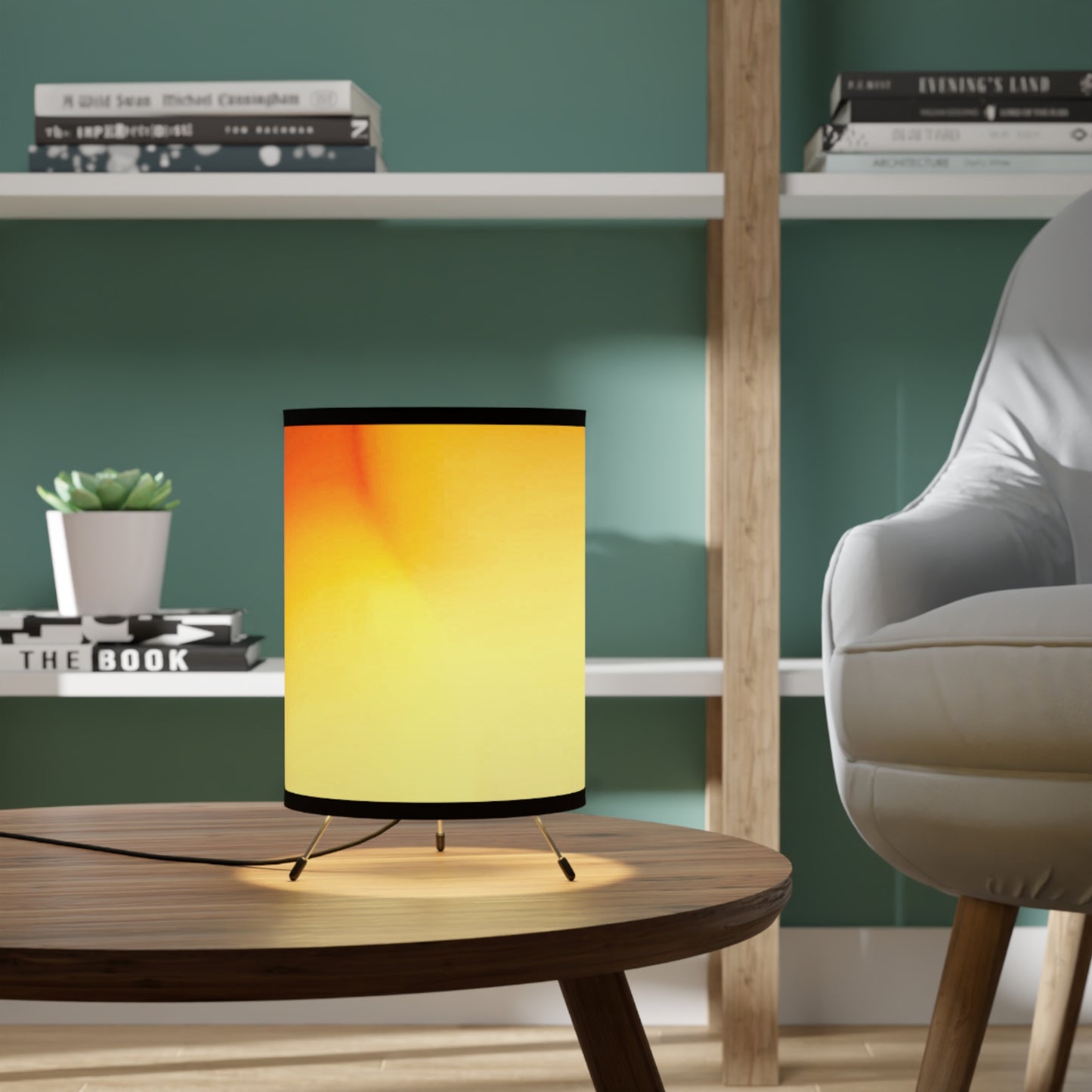 Phoenix Fade Tripod Lamp with High-Res Printed Shade, US\CA plug