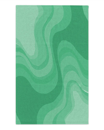Mint Green Wavey Rally Towel, 11" x 18"