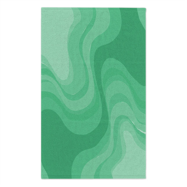 Mint Green Wavey Rally Towel, 11" x 18"