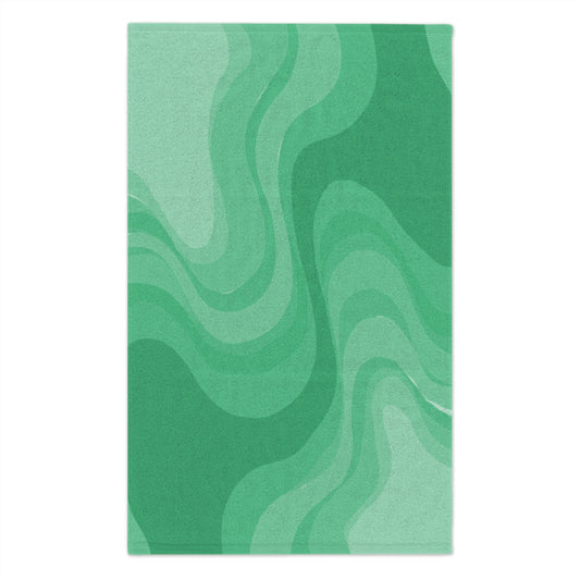 Mint Green Wavey Rally Towel, 11" x 18"
