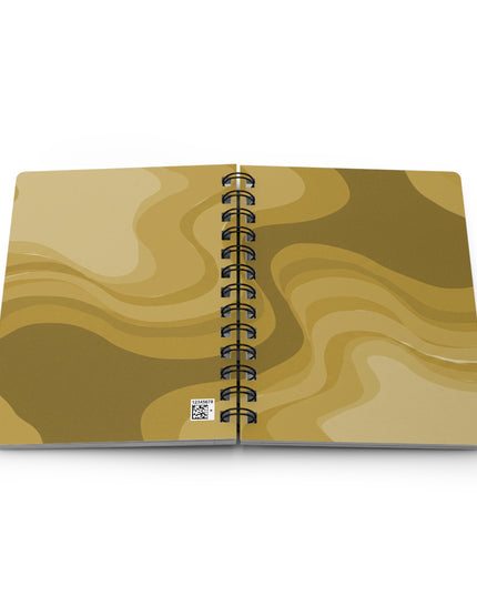 Brown Wavey Spiral Bound Journal, 5" x 7" 150 pages