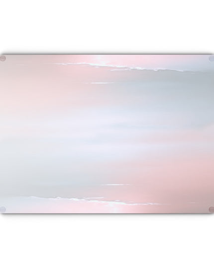 Gray Sea Pink Fog Glass Cutting Board, 11" x 15"