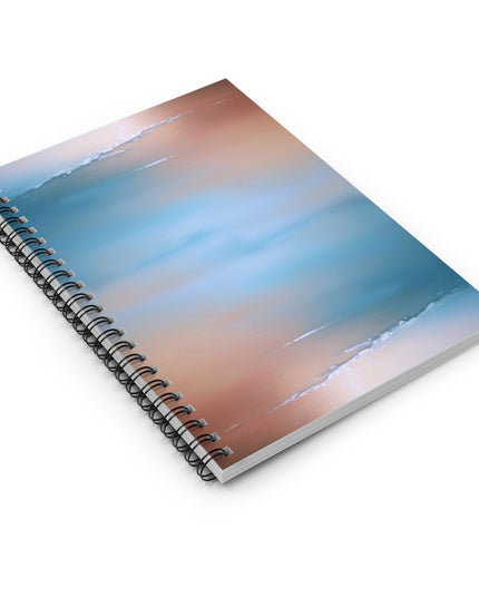 Blue Sea Peach Fog Spiral Notebook - Ruled Line, 6" x 8", 118 pages