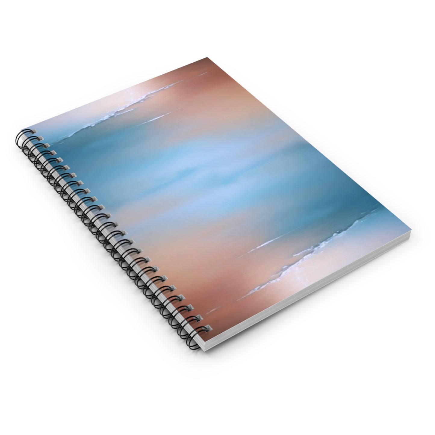 Blue Sea Peach Fog Spiral Notebook - Ruled Line, 6" x 8", 118 pages