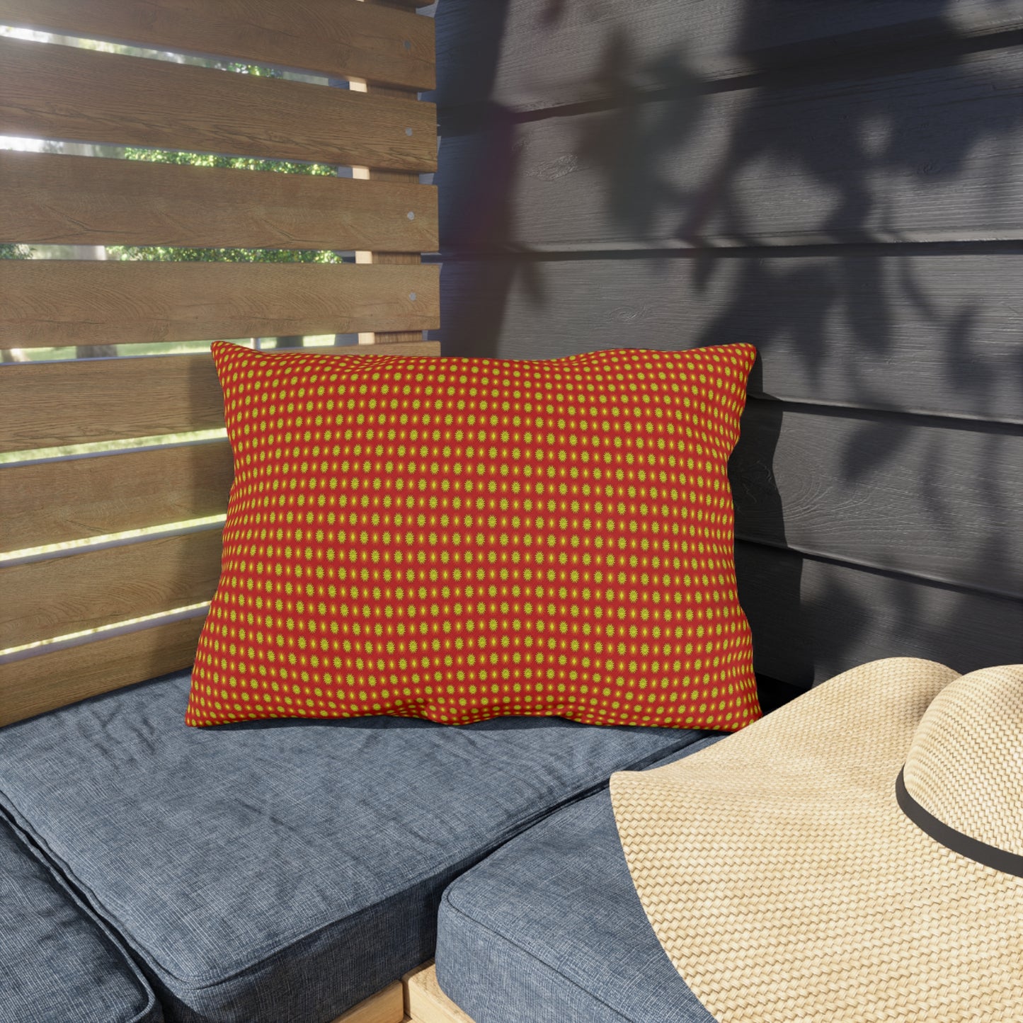 Late Evening Star-crossed Bodies Outdoor Pillow, 20" x 14"