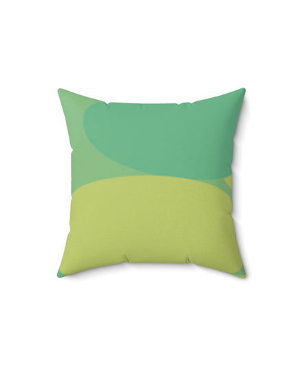 Pastel Green Patches 14" x 14" Faux Suede Square Pillow