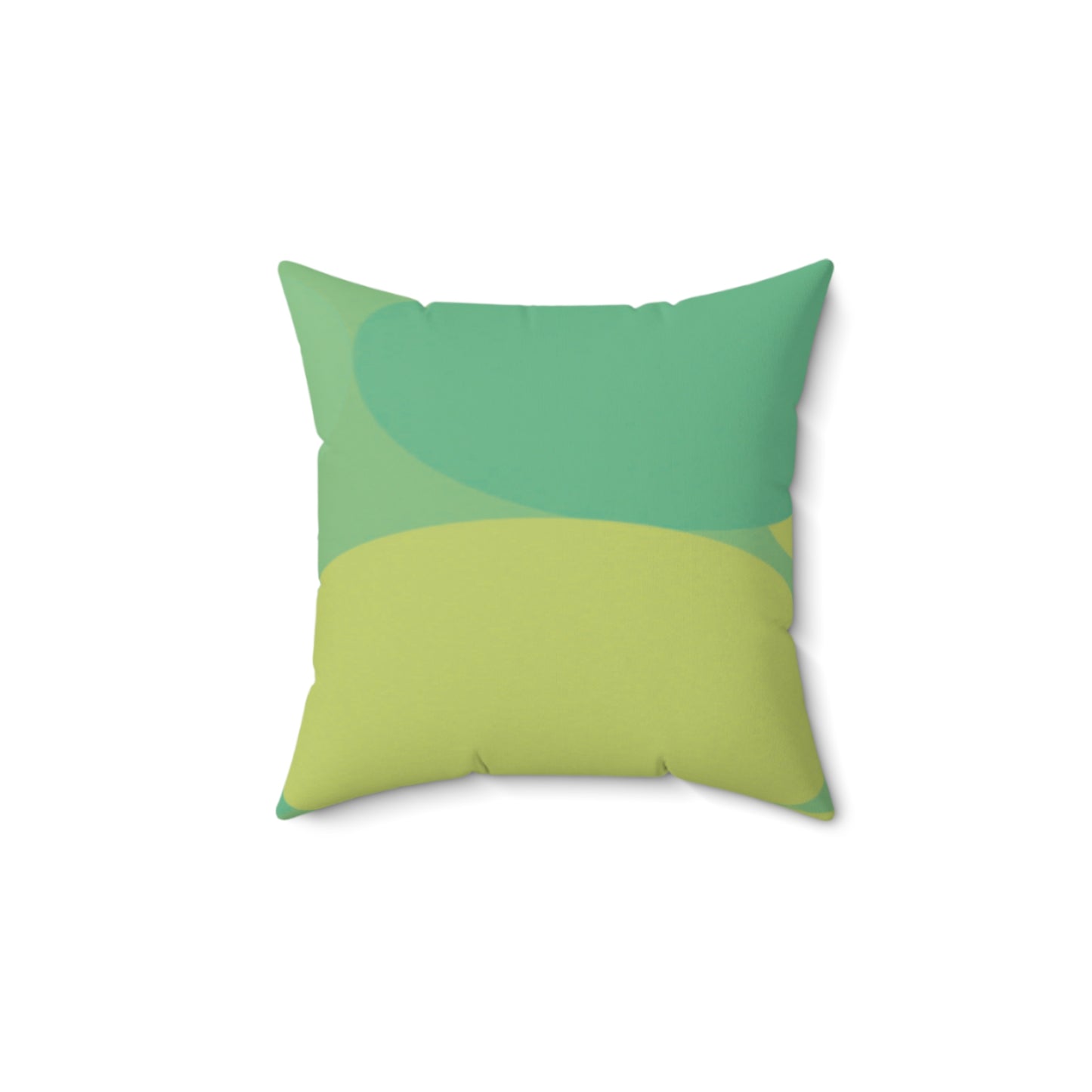 Pastel Green Patches 14" x 14" Faux Suede Square Pillow