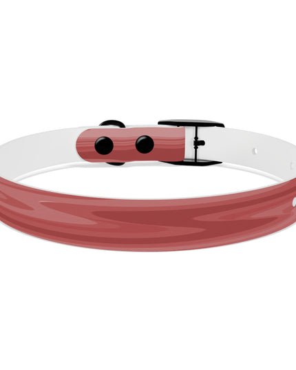 Power Red Wavey Small Dog Collar