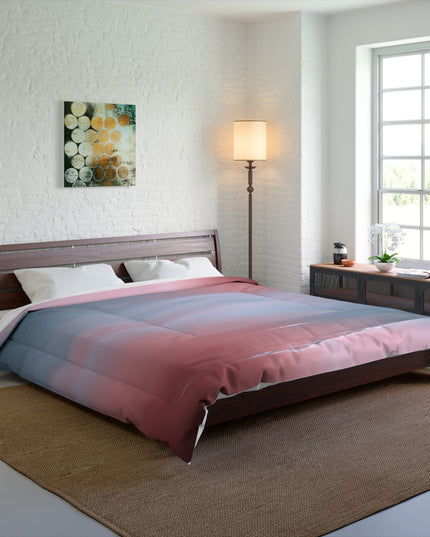 Gray Sea Pink Fog 104" × 88" Comforter