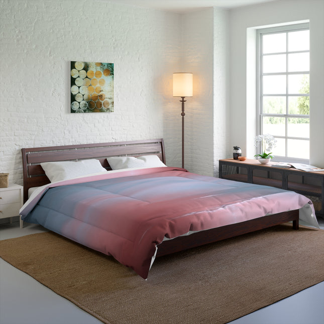 Gray Sea Pink Fog 104" × 88" Comforter