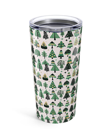 Mini Vintage Green Trees Tumbler 20oz