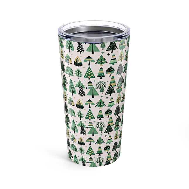 Mini Vintage Green Trees Tumbler 20oz