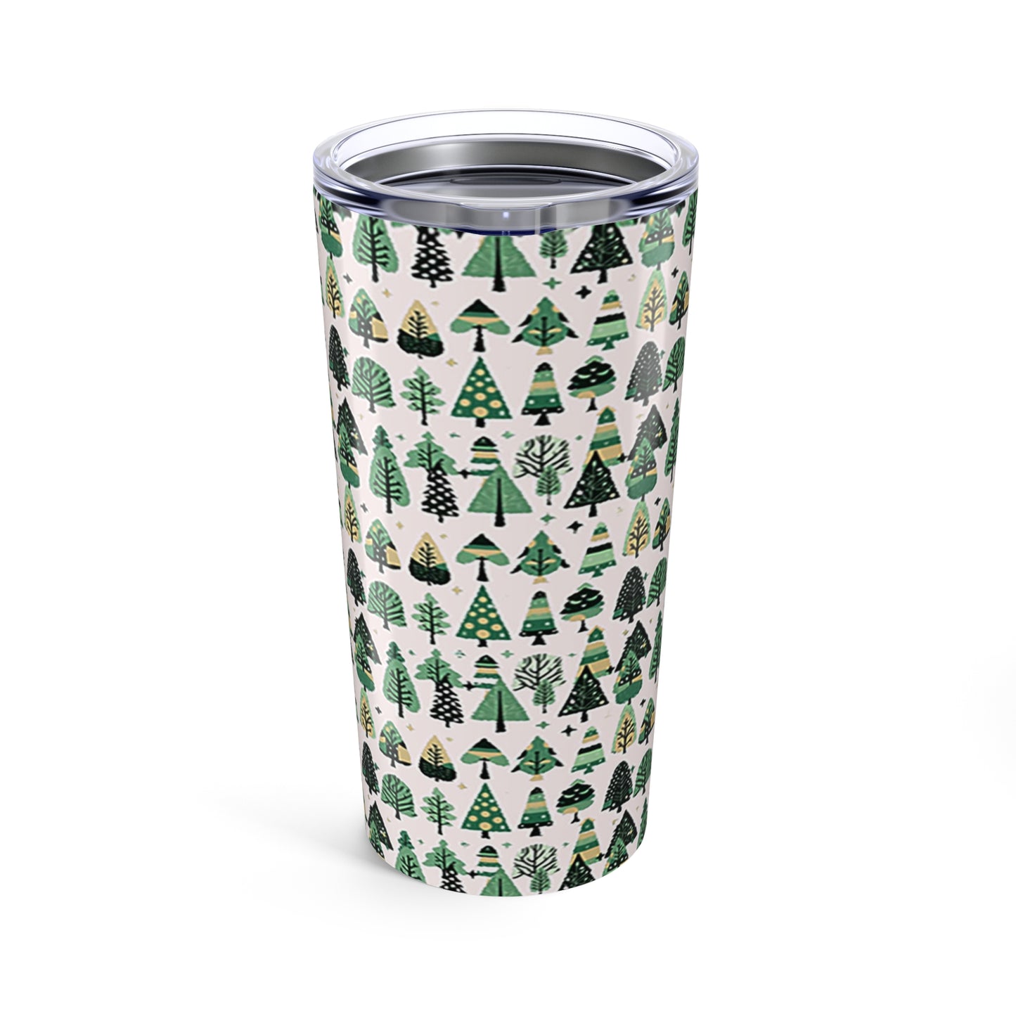 Mini Vintage Green Trees Tumbler 20oz